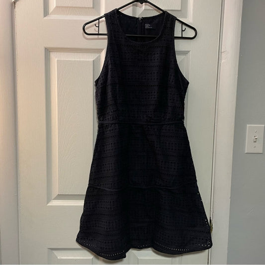 Gap Navy Eyelet Overlay Dress - Size 2