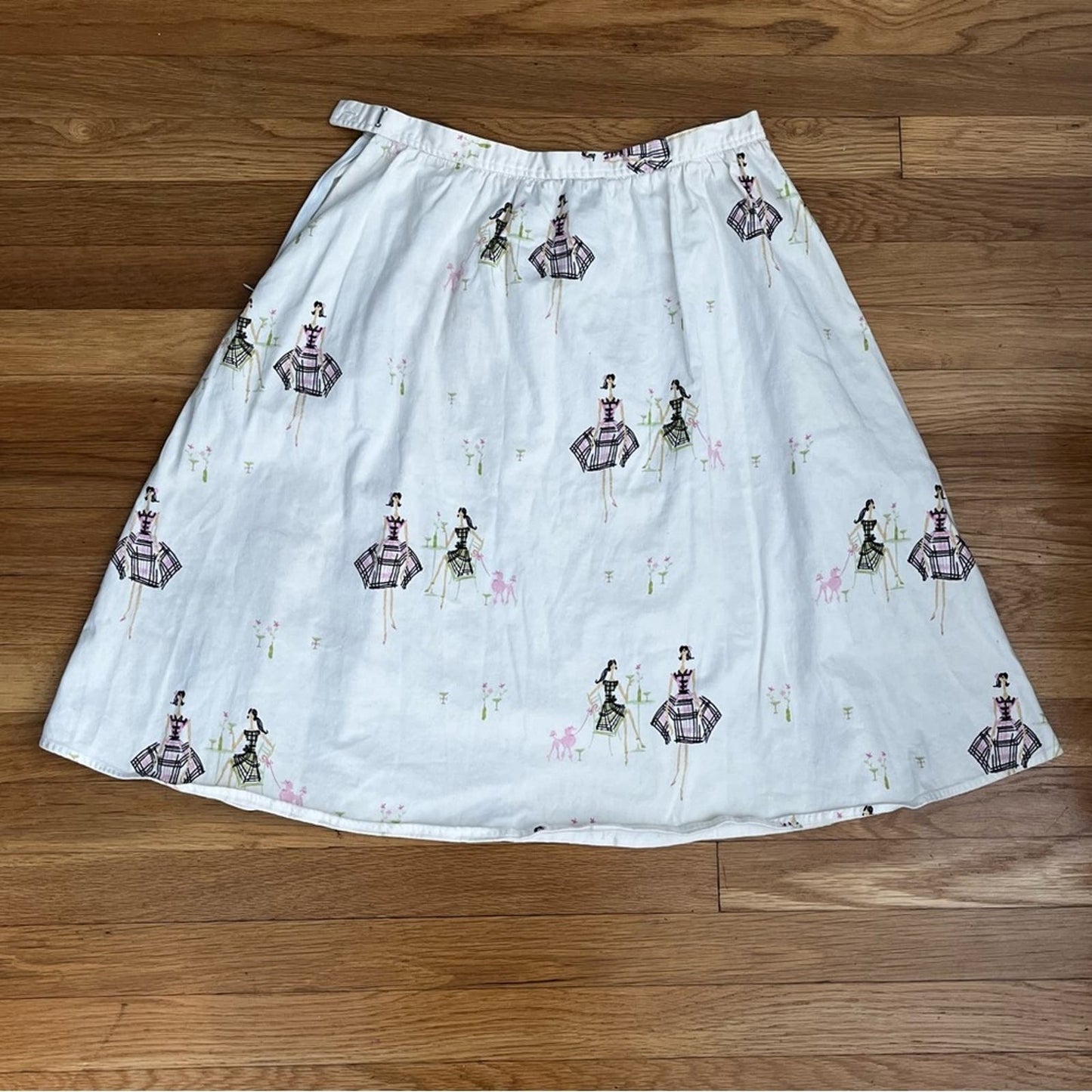 Sandra Poodle Print Skirt - Size 8