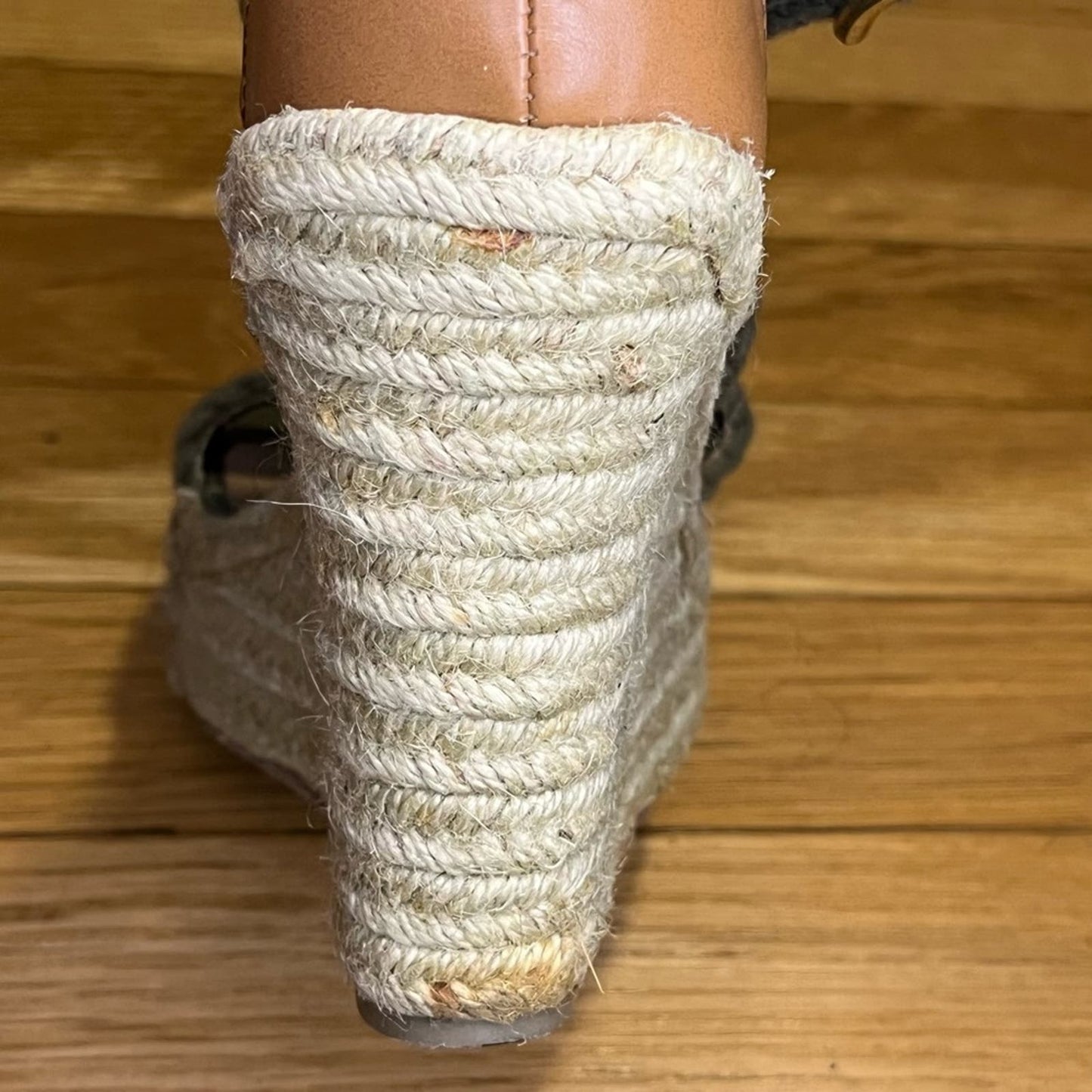 Steve Madden Olive Woven Espadrille Platform Sandal - Size 6.5