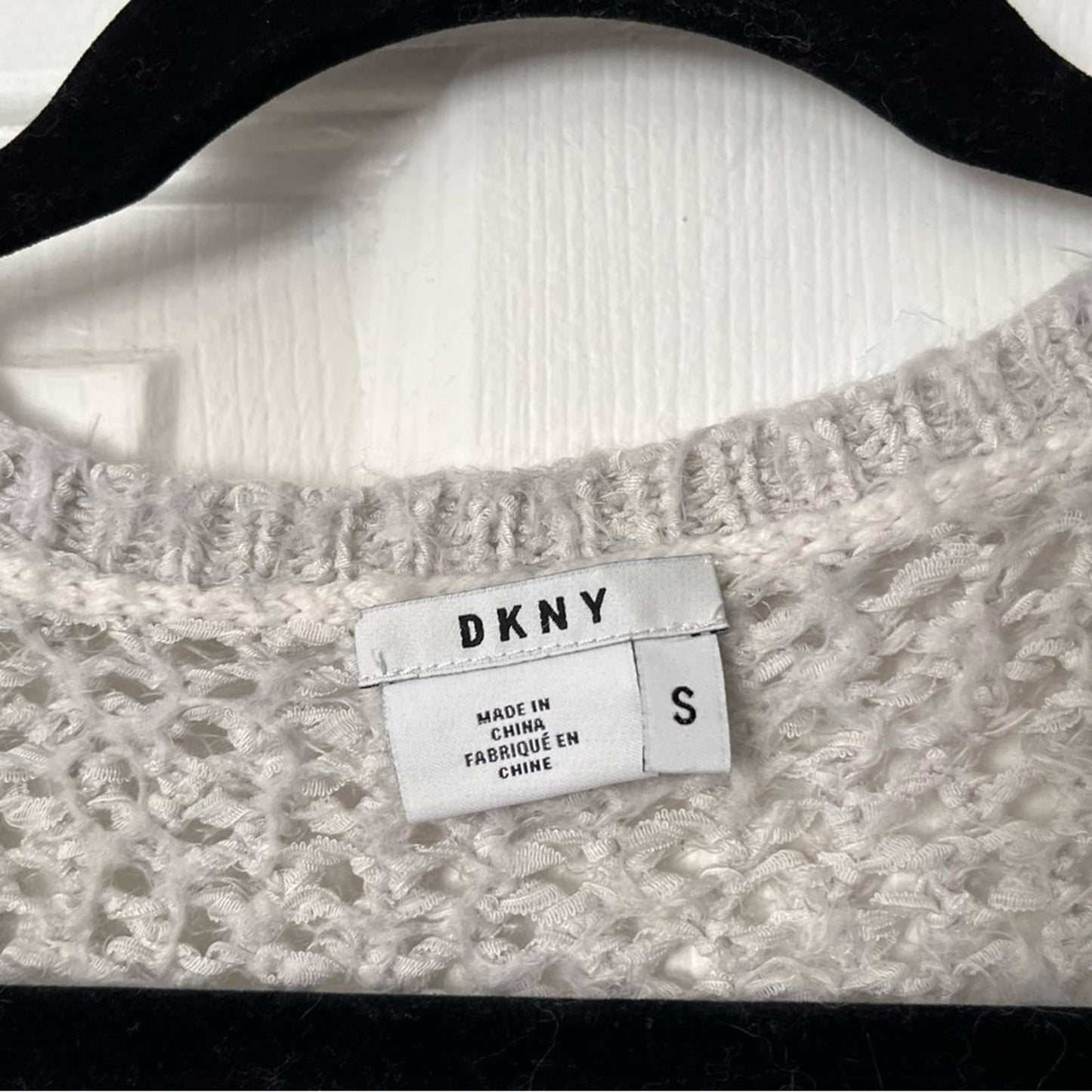 DKNY Fuzzy Chunky Knit Sweater - Size S