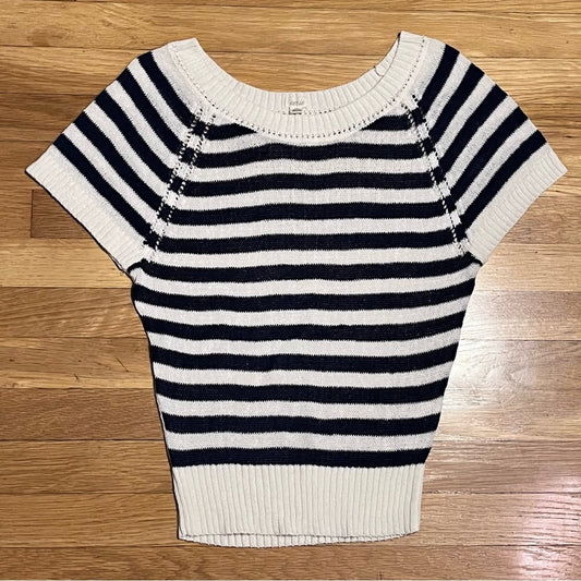 Aerie Short Sleeve Striped Knit Top - Size S