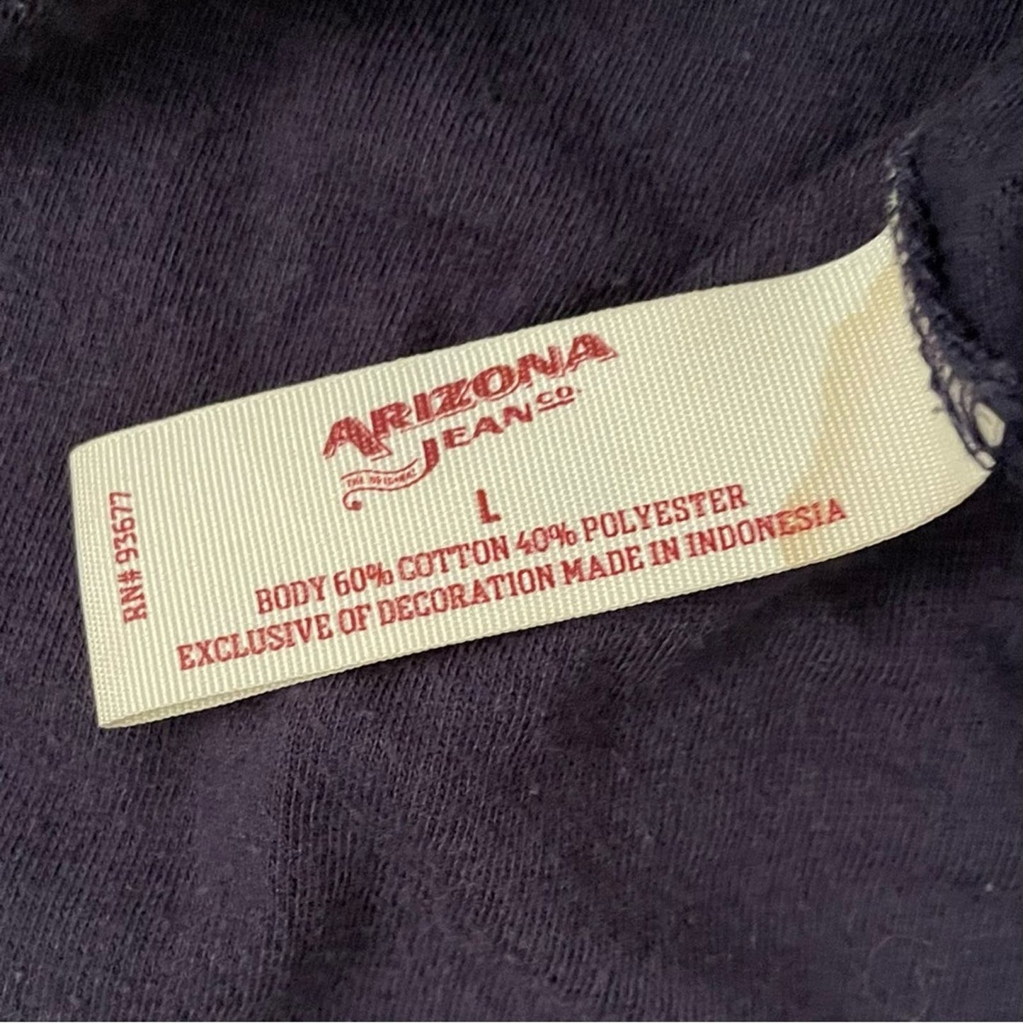 Arizona Jeans Navy Racerback Tank w/Crochet Trim - Size L