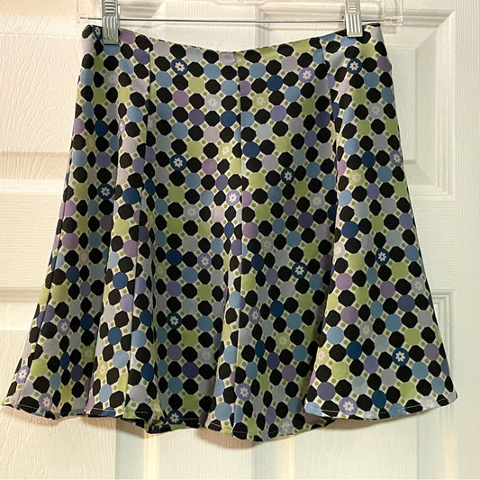 {No Label} Multi Print Flared Skirt - Size Unknown