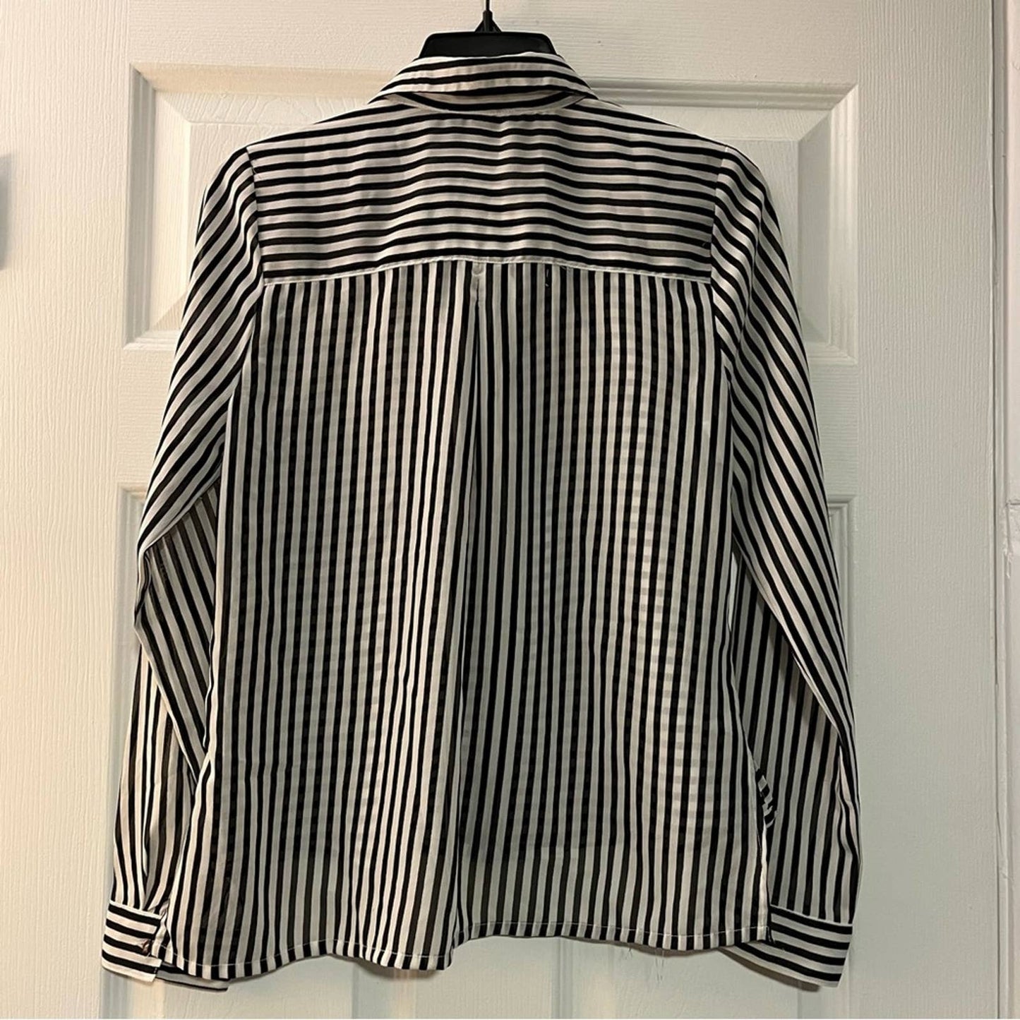 Dizzy Lizzy Sheer Mesh Striped Blouse - Size S