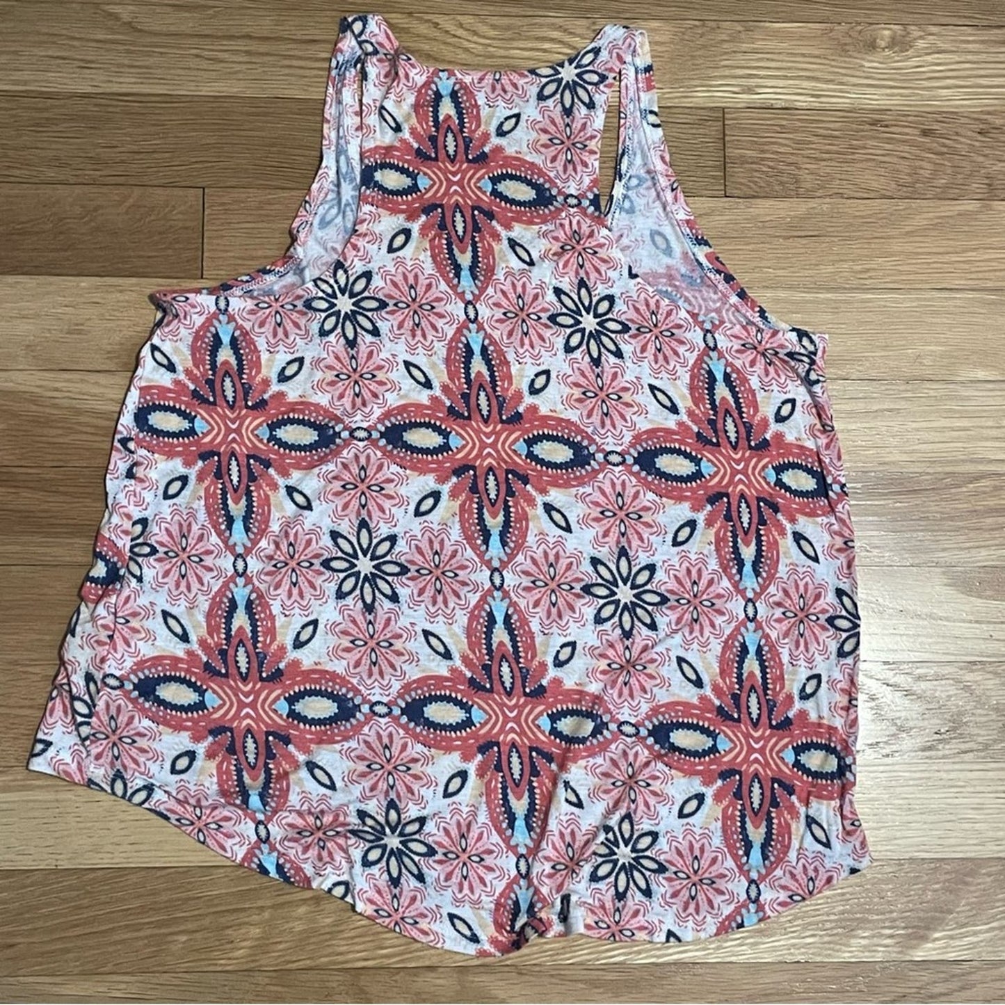 Mudd Pink Patterned Roadtrip Tank - Size M