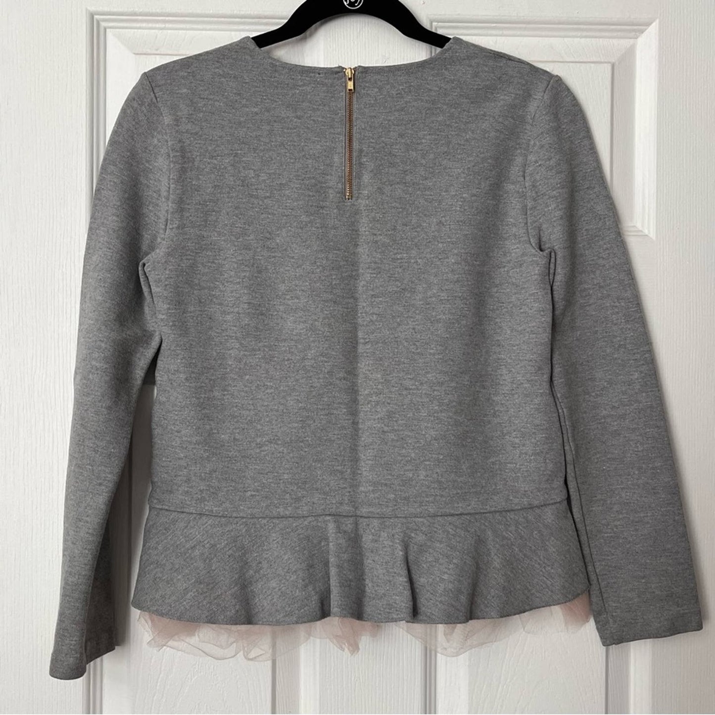J. Crew Tutu Hem Zip Back Top - Size XS