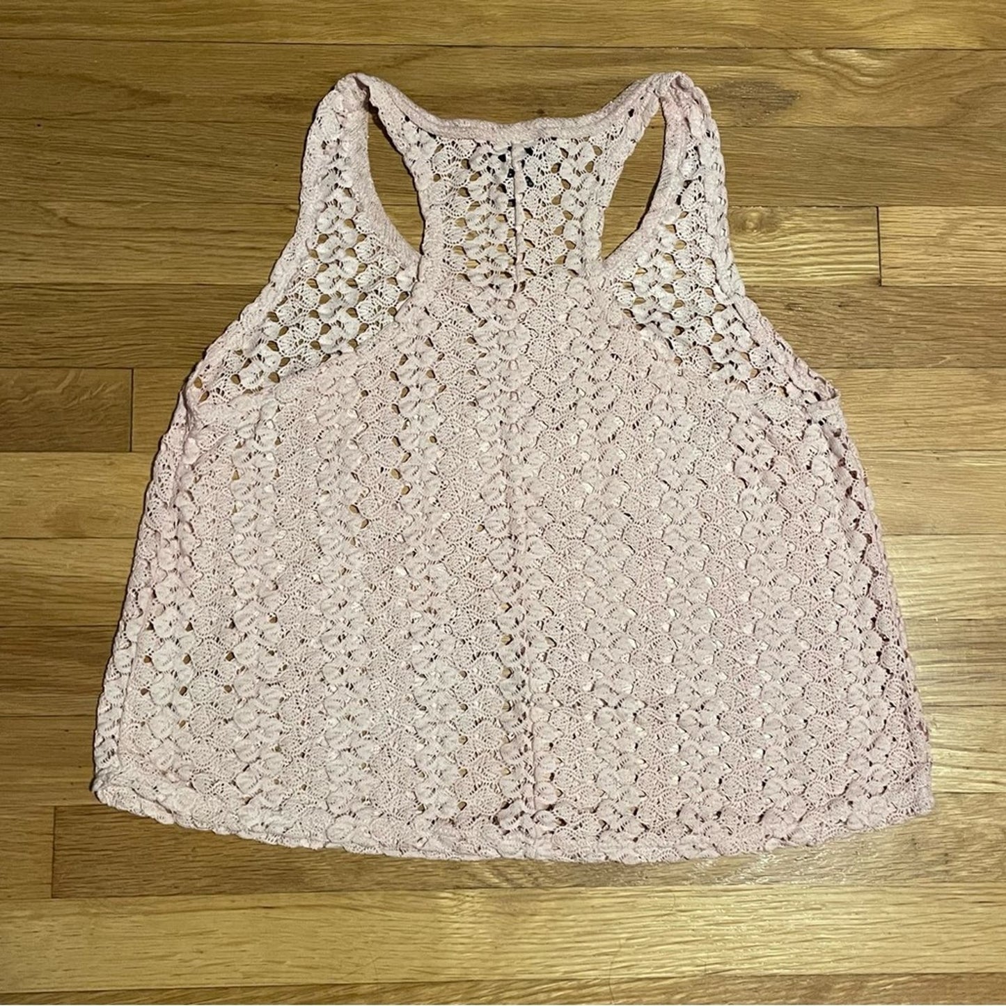 Rue21 Pink Crochet “Love” Racerback Tank - Size M