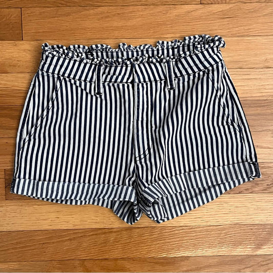 Forever 21 Ruffle Trim Striped Shorts - Size 26