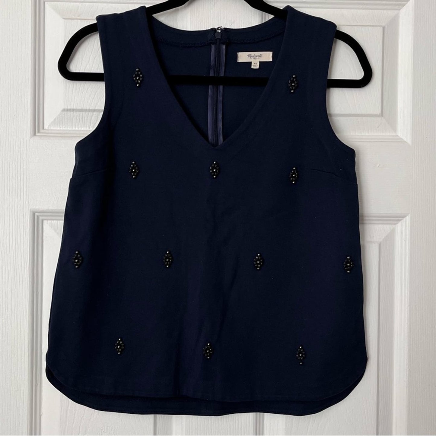 Madewell Bead Embellished Sleeveless Top - Size XS
