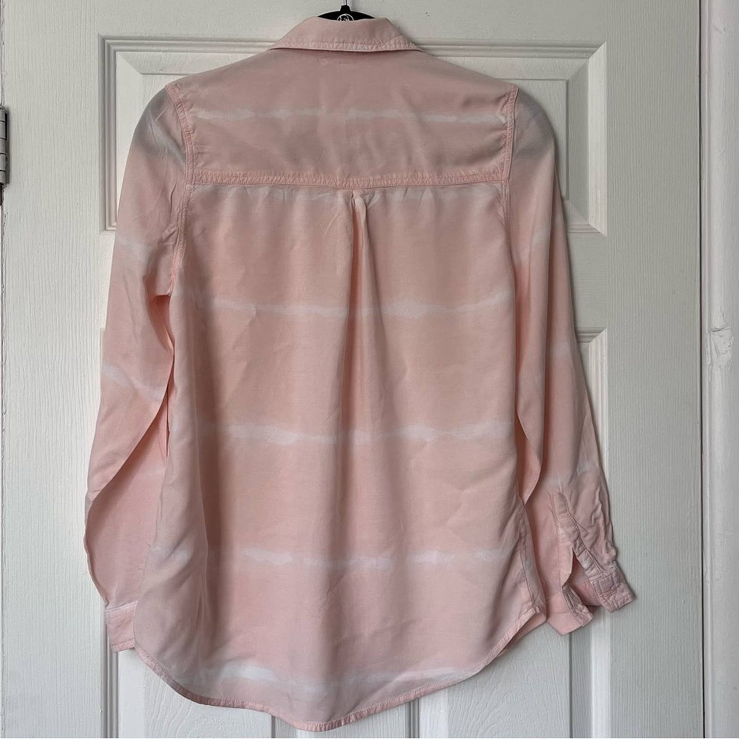 BeachLunchLounge Collection Tie-Dye Stripe Button-Down Shirt - Size S